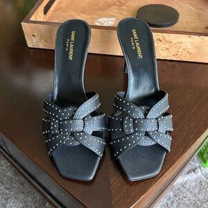 Saint Laurent Tribute mules 85NWT black Nero
